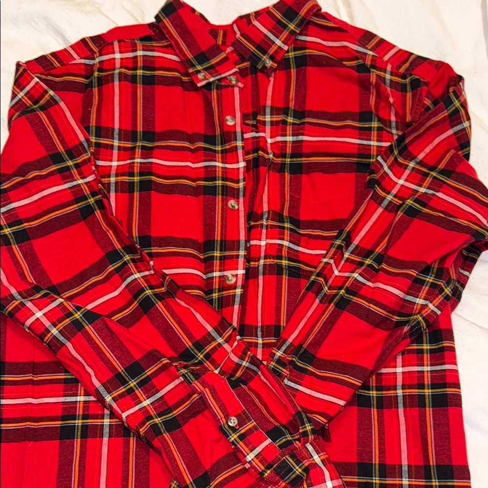 Men's Red Plaid Shirt